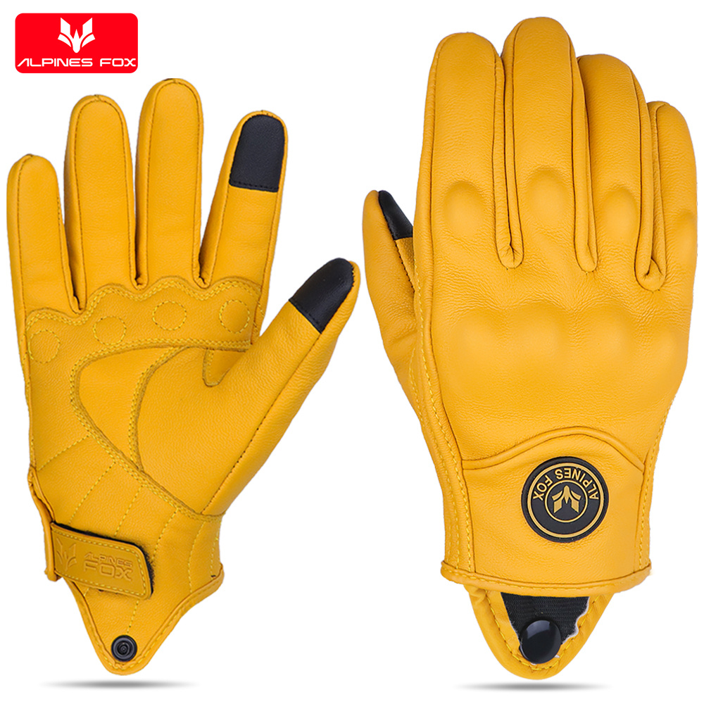 Motorcycle Gear Fox - Vintage Motorcycle Leather Gloves Men Women