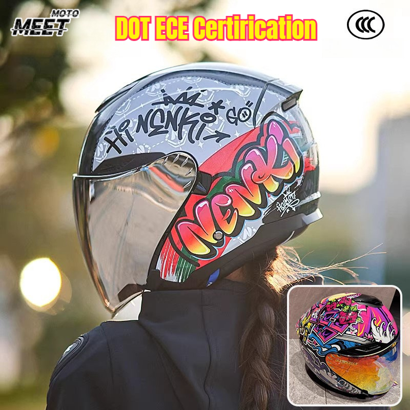 Motorcycle Gear Vintage - Motorcycle Locomotive Vintage Cruise Summer Sunscreen