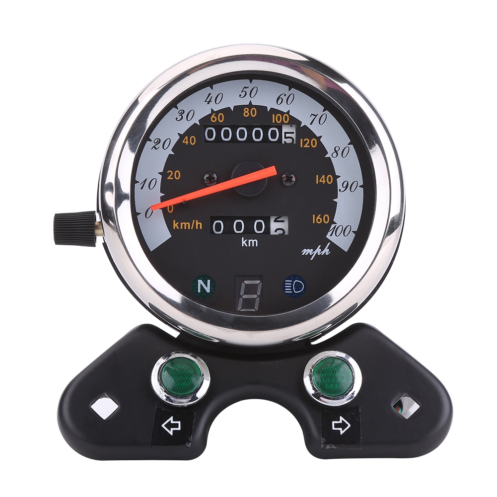 Motorcycle Gear Display - Universal Motorcycle Dual Odometer Speedometer Meter