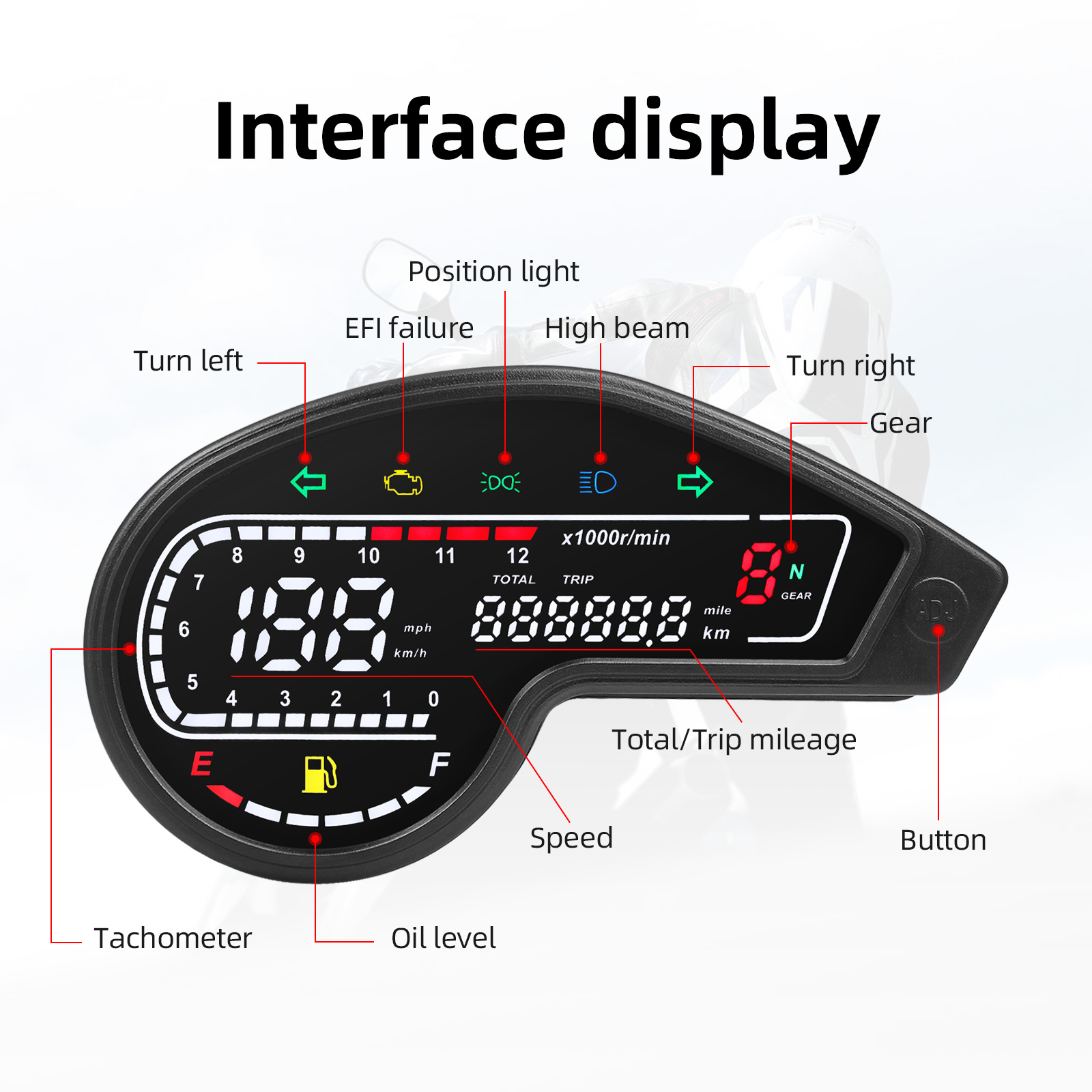 For Honda XR150 XR150 Motorcyc - đánh giá và giá Motorcycle Gear Display