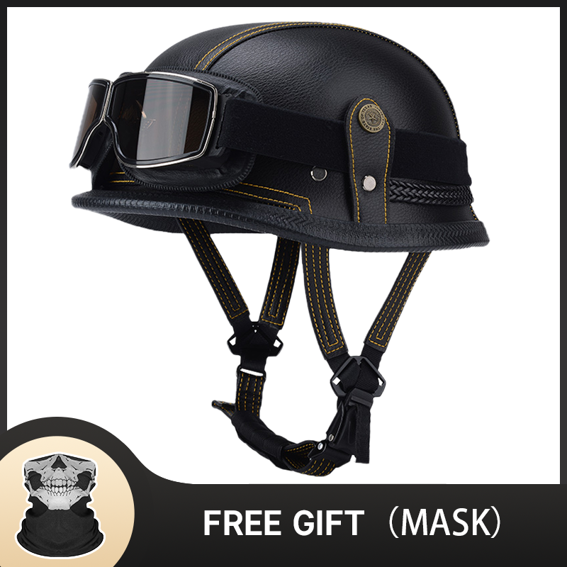 German Half Vintage Helmet Cla - đánh giá và giá Motorcycle Gear Vintage