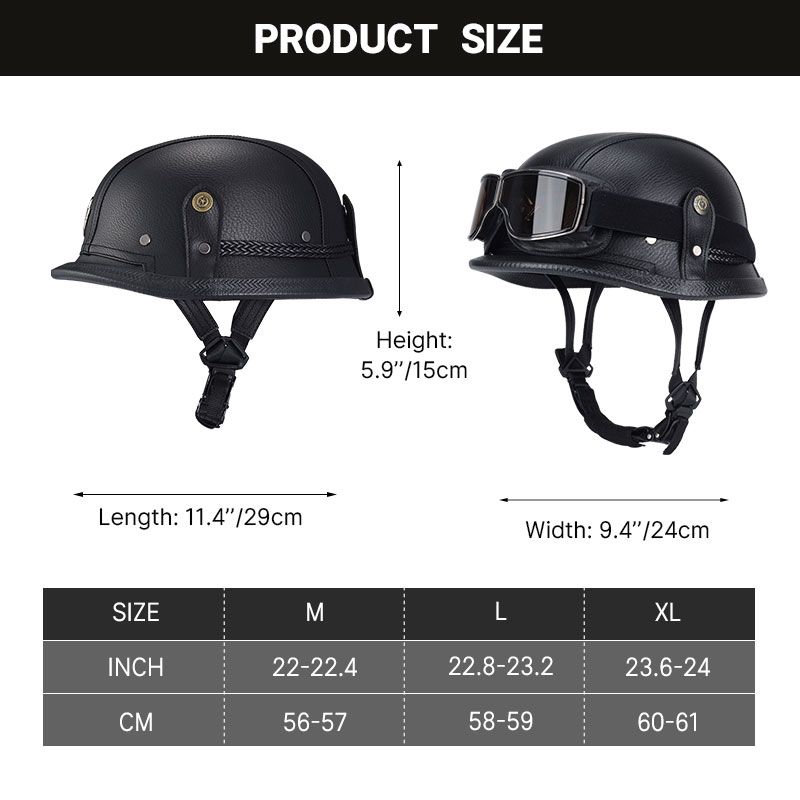 German Half Vintage Helmet Cla - đánh giá và giá Motorcycle Gear Vintage
