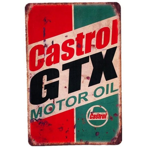Castrol GTX Motor Oil Tin Sign - đánh giá và giá Castrol Oil Gtx