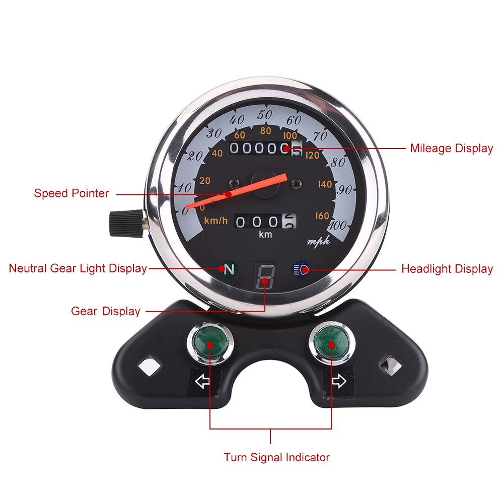Universal Motorcycle Dual Odom - đánh giá và giá Motorcycle Gear Display