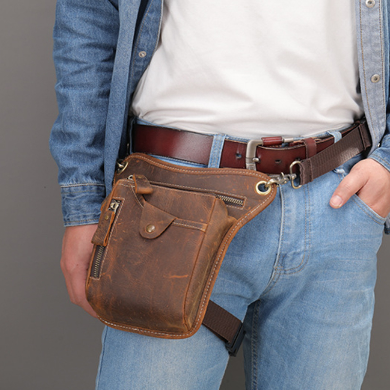 Vintage Pu Leather Waist Pack  - đánh giá và giá Motorcycle Gear Vintage